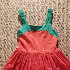 Mini boden strawberry dress 7/8 Y